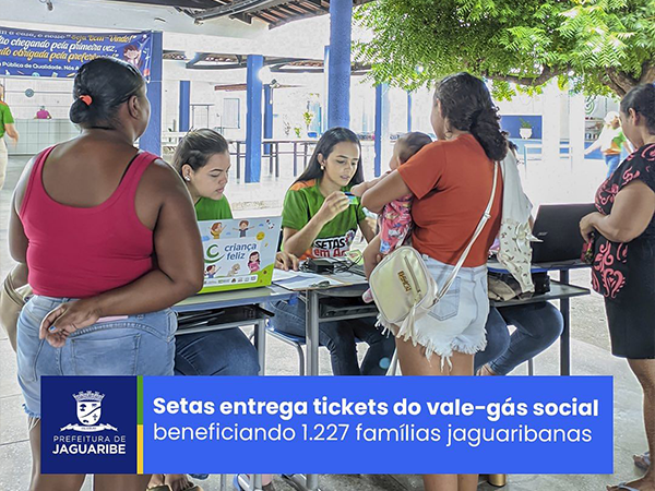 Setas entrega tickets do vale-gás social beneficiando 1.227 famílias jaguaribanas