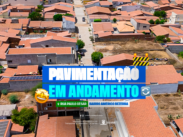 Pavimentação do bairro Américo Bezerra em andamento