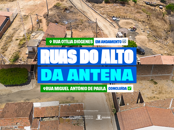 Pavimentação da rua das antenas em andamento