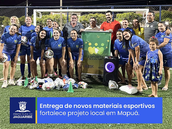 Entrega de novos materiais esportivos fortalece projeto local em Mapuá