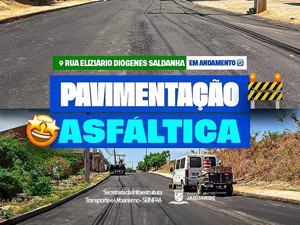 Pavimentação Asfáltica em andamento